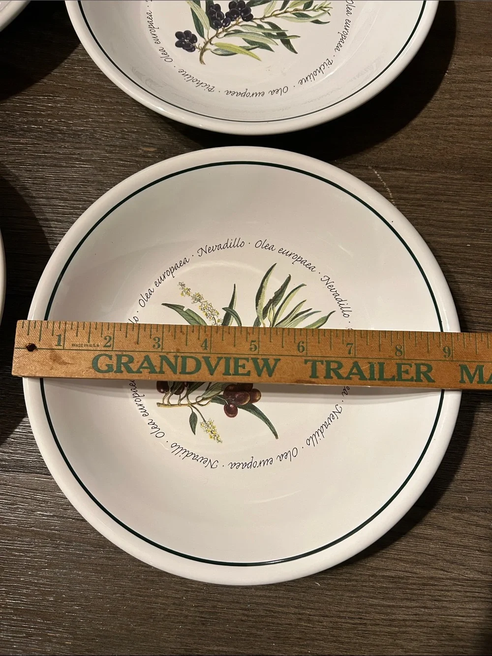 Williams Sonoma olive design serving bowls 9 1/2” set of 4 Olea botanical design